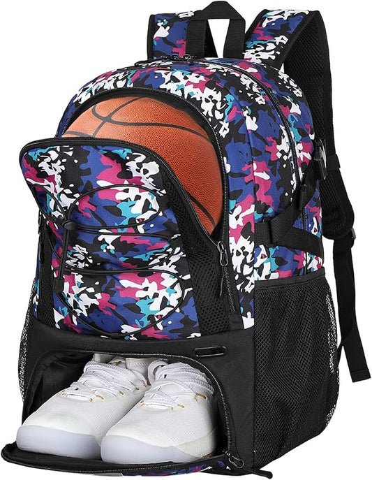 Goloni Basketball Backpack,Large Sports Bag with Ball Compartment & Shoe Compartment,Basketball Bag Fit Volleyball, soccer,Gym