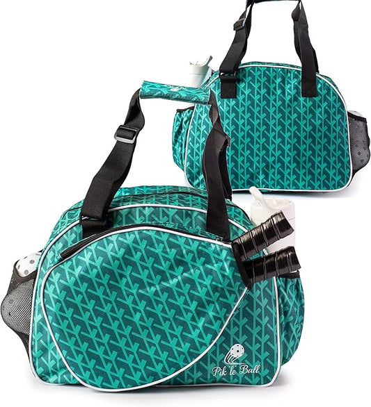 Pik’le’Ball Sport Premium Women's Pickleball Bag – Stylish and Versatile Sports Bag with Water Bottle Holder, Padded Paddle Pocket, and Spacious Design (fits 2+ Paddles!)