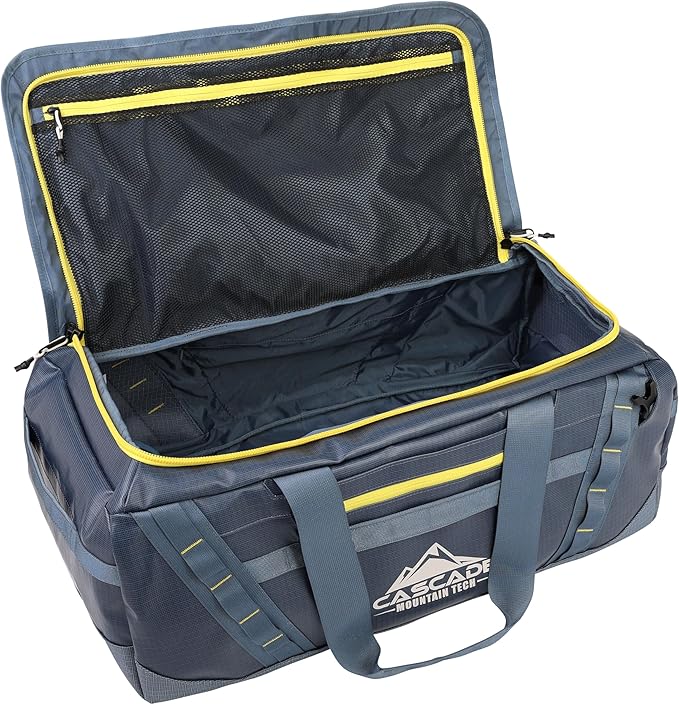 Cascade Mountain Tech 60L Duffle Bag, Convertible Travel Duffel Bag for Men Women, Water Resistant & Tear Resistant
