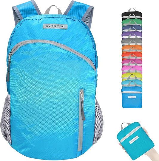 BEMYGREENBAG 35L Foldable Waterproof Backpack For Outdoor Sports Travel Inside Wet Clothes Compartment Packable For Multiple