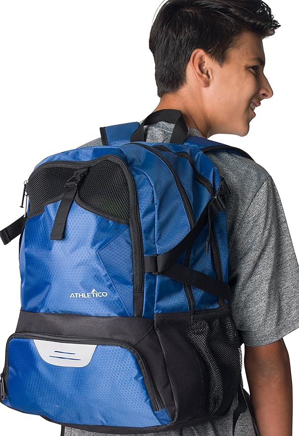 Athletico National Soccer Bag - Backpack for Soccer, Basketball & Football Includes Separate Cleat and Ball Holder