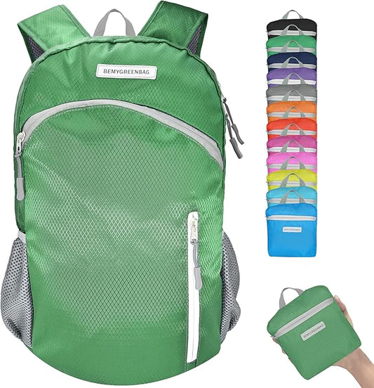 BEMYGREENBAG 35L Foldable Waterproof Backpack For Outdoor Sports Travel Inside Wet Clothes Compartment Packable For Multiple