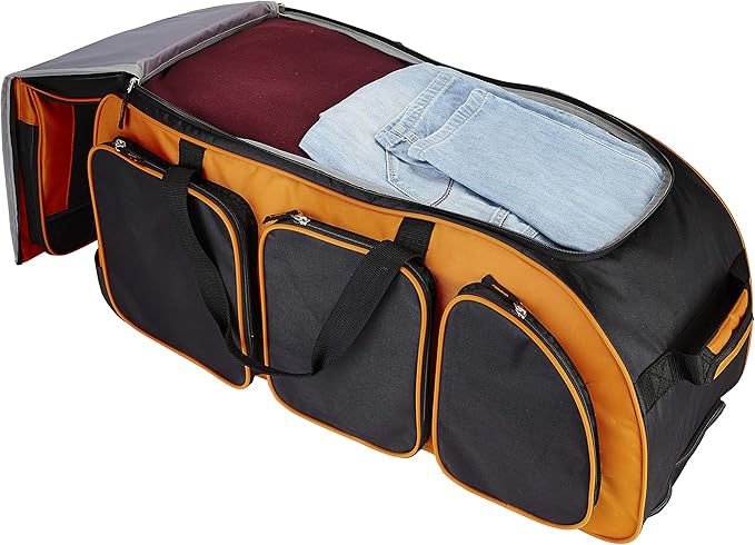 Travelers Club Xpedition 30 Inch Multi-Pocket Upright Rolling Duffel Bag