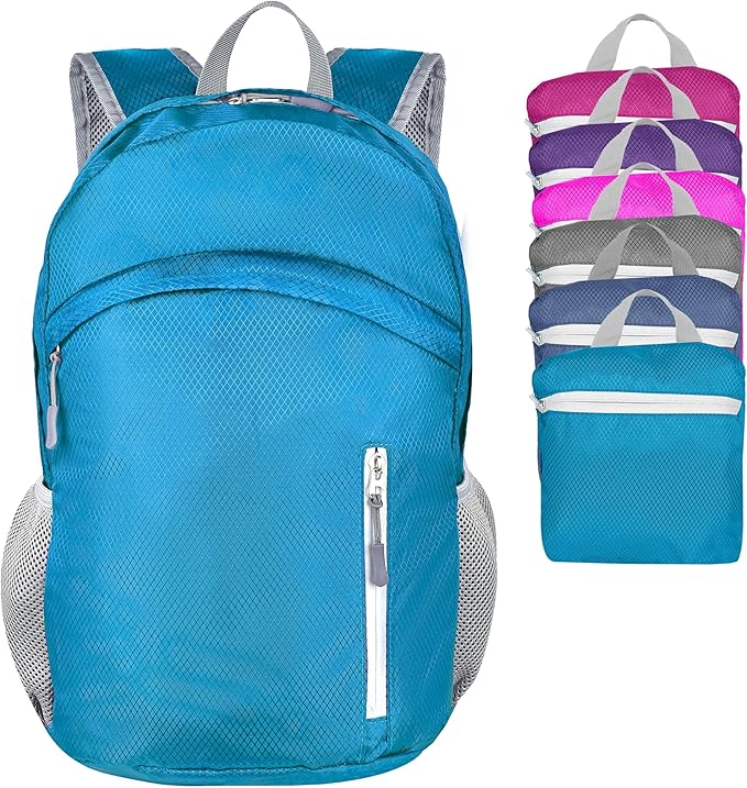 35L Waterproof Backpack Beach Foldable Lightweight Dry Wet Split Hiking Backpack Men Women Blue