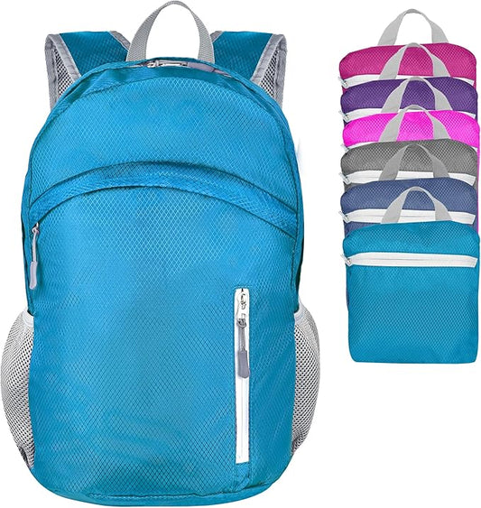 35L Waterproof Backpack Beach Foldable Lightweight Dry Wet Split Hiking Backpack Men Women Blue