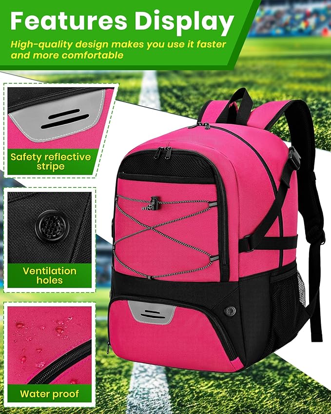 Basketball Backpack Large Sports Bag for Men&Youth,Gym Bag with Separate Ball & Shoes Compartment,Travel Bag for Basketball,Soccer,Volleyball