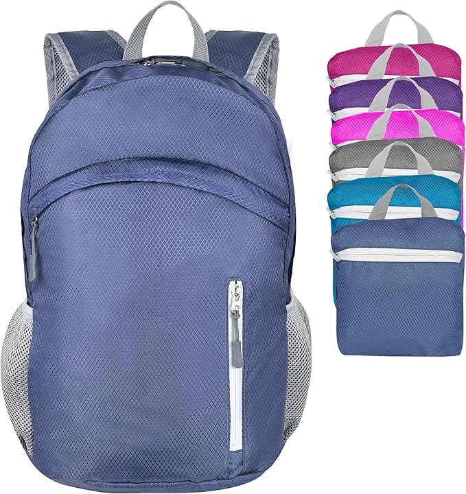 35L Waterproof Backpack Beach Foldable Lightweight Dry Wet Split Hiking Backpack Men Women Dark Blue