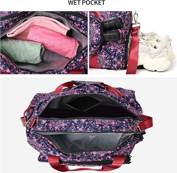 Boulder Bee Pickleball Bags, Premium Pickleball Tote Bag for Girls, Women’s Hand/Shoulder Gym Bag w Water Bottle Holder, with Pickleball Racquet/Paddle Holder