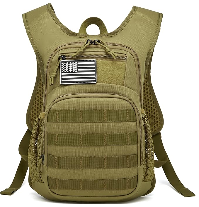 wotony Hydration Backpack with Water Bladder for Hiking Tactical Hydration Pack for Men Women Molle Water Backpack for Hiking