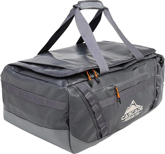 Cascade Mountain Tech 60L Duffle Bag, Convertible Travel Duffel Bag for Men Women, Water Resistant & Tear Resistant