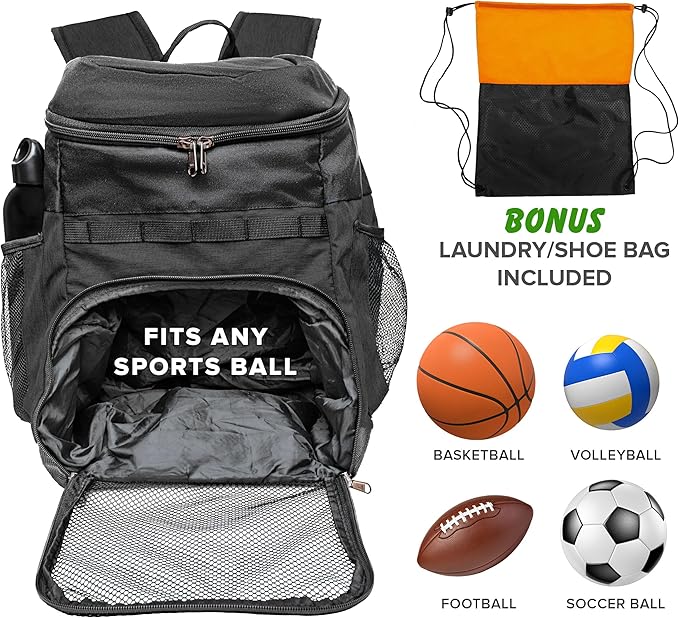 Basketball Backpack with Ball Compartment