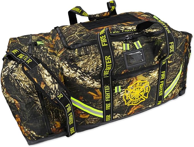 Lightning X Personalized CAMO Premium Camouflage 3XL Firefighter Step-In Gear Bag w/Helmet Compartment & Custom Embroidered Name or Logo