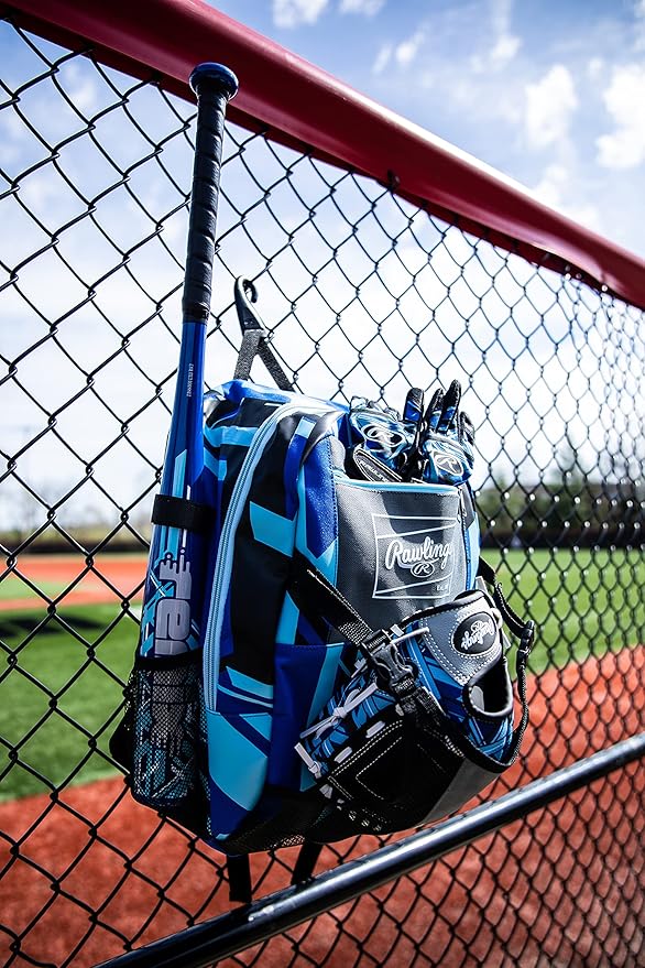 Rawlings | REMIX Backpack Equipment Bag | T-Ball & Youth Baseball / Softball | Royal