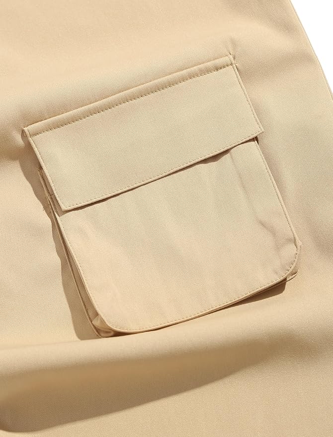 ZAFUL Men's Parachute Pants Casual Baggy Cargo Drawstring Trouser