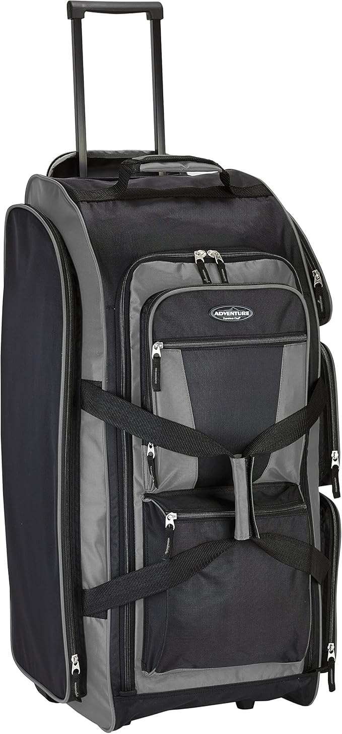 Travelers Club Xpedition 30 Inch Multi-Pocket Upright Rolling Duffel Bag