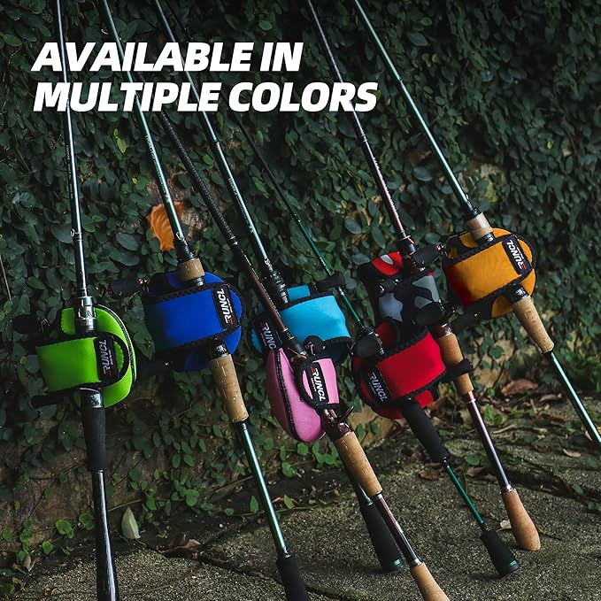 RUNCL Baitcasting Reel Bag – Protective Storage Pouch for Baitcasting Reels & Spinning Reels, Lightweight & Durable, Ideal for Freshwater & Saltwater Fishing Trips (Red & Black)