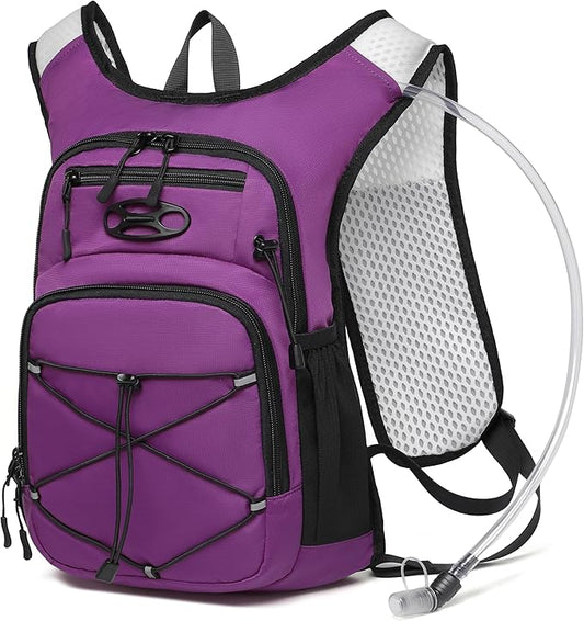 Wotony Lightweight Hydration Backpack with 2LOR 3LWater Bladder for Cycling Hiking Rave - Water Daypack for Men Women