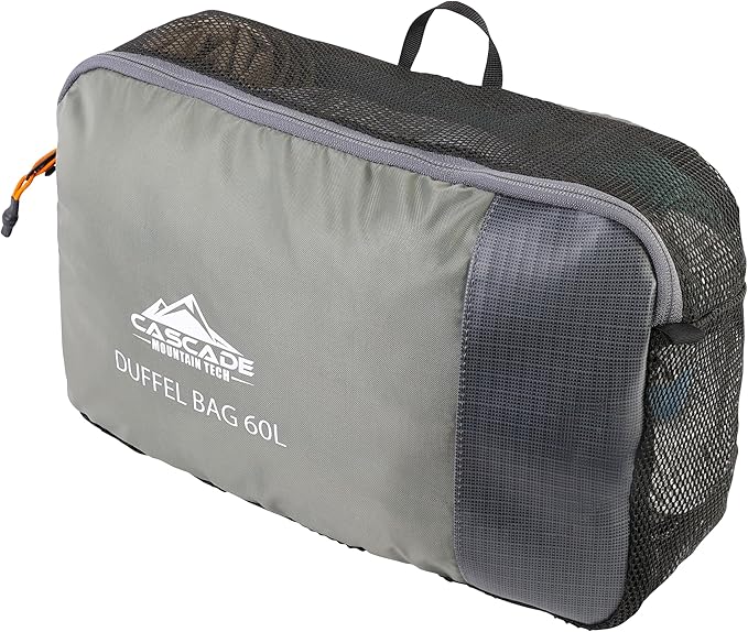 Cascade Mountain Tech 60L Duffle Bag, Convertible Travel Duffel Bag for Men Women, Water Resistant & Tear Resistant