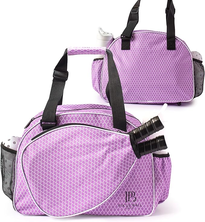 Pik’le’Ball Sport Premium Women's Pickleball Bag – Stylish and Versatile Sports Bag with Water Bottle Holder, Padded Paddle Pocket, and Spacious Design (fits 2+ Paddles!)