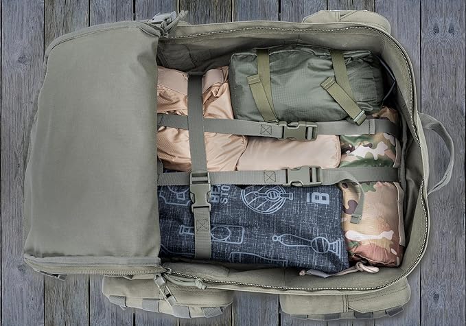 XMILPAX Large Tactical Backpack Bag with Stowable Shoulder Straps for Hiking, Camping, Traveling, Bug-Out 58L