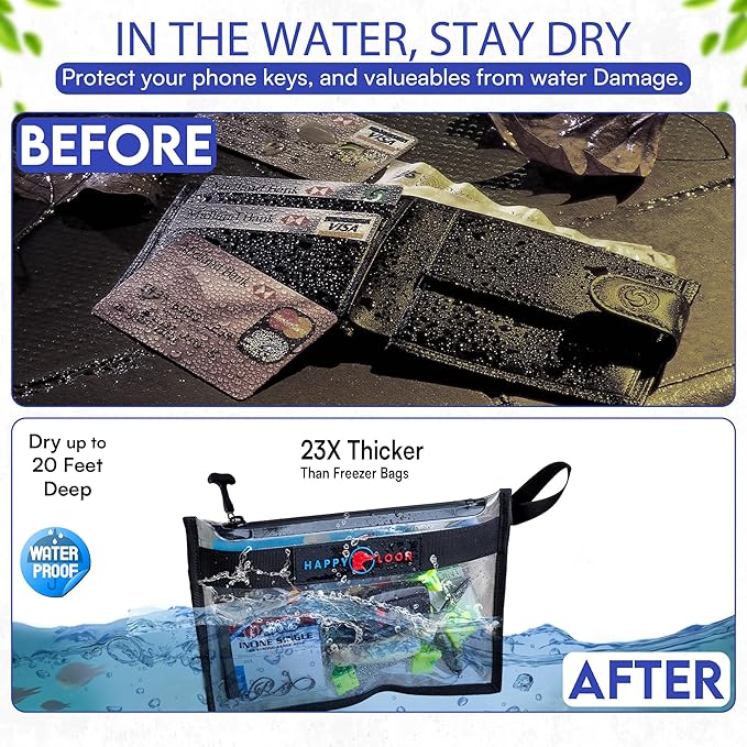 Premium Fishing Organization and Safety Gift Kit – Waterproof Tackle Bag, 2 Lure Wraps (2 Sizes), 24 Treble Hook Covers (12 Each Size) – Elegant Gift Box – 3-Stage Protection - Value Pack