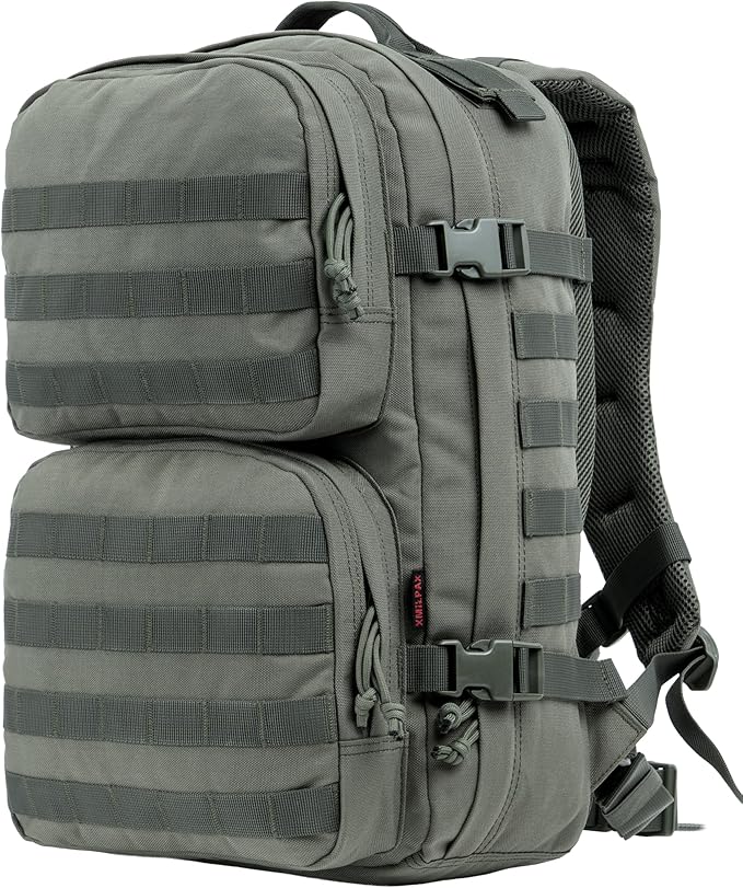 XMILPAX Tactical Backpack Military Survival Pack EDC Daypack Bag MOLLE for Camping Hiking Hunting Bugout Travel 25L