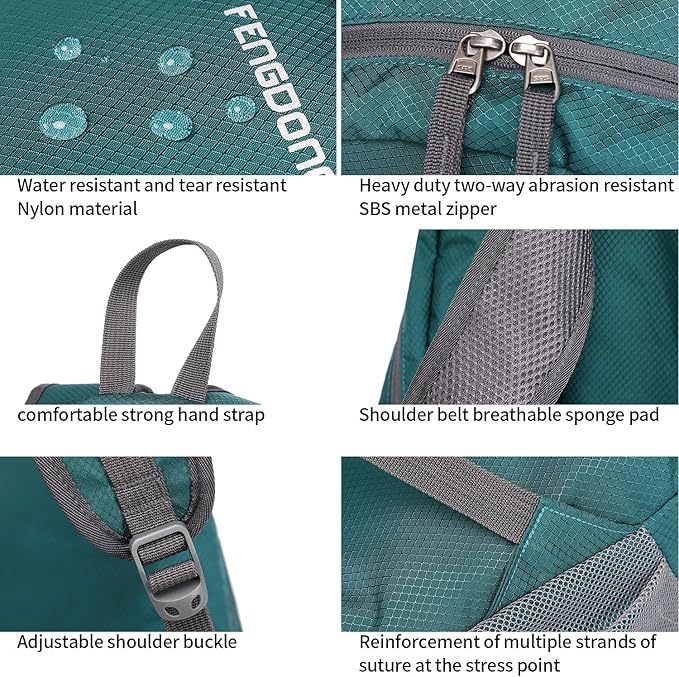 FENGDONG 35L Lightweight Foldable Waterproof Packable Travel Small Hiking Backpack Daypack for men women