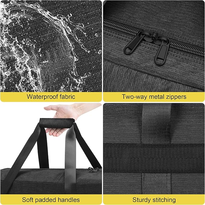 120L Large Duffle Bag for Travel, Packable Foldable Duffel Bag for Men Women Camping Weekend Overnight Moving, Water Repellent & Tear Resistant (120L, Black)