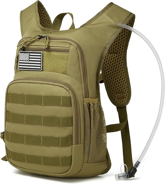 wotony Hydration Backpack with Water Bladder for Hiking Tactical Hydration Pack for Men Women Molle Water Backpack for Hiking
