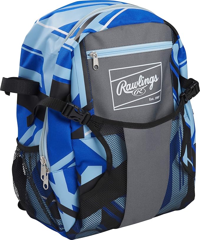 Rawlings | REMIX Backpack Equipment Bag | T-Ball & Youth Baseball / Softball | Royal