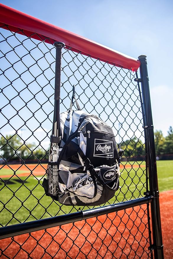 Rawlings | REMIX Backpack Equipment Bag | T-Ball & Youth Baseball / Softball | Black