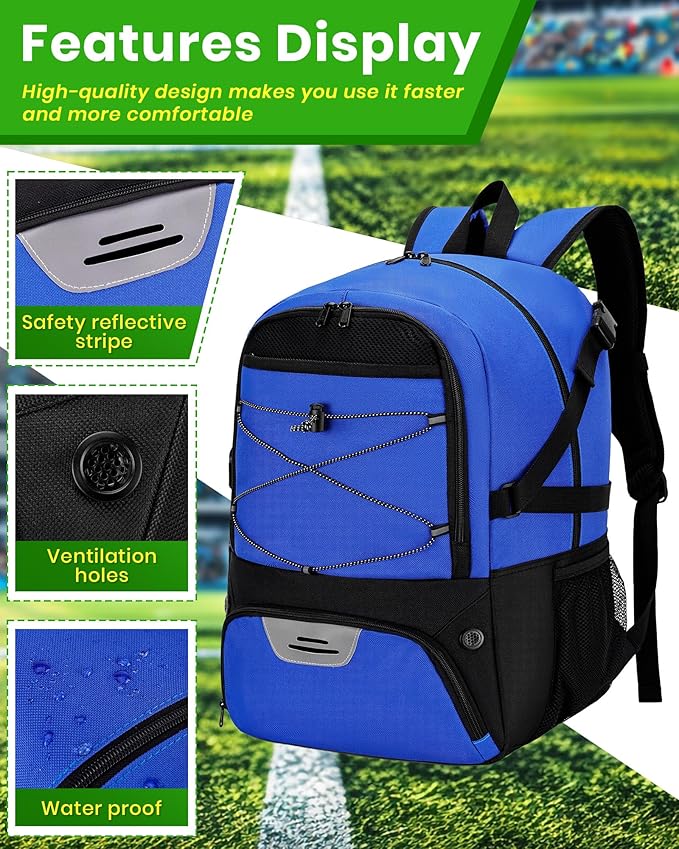 Basketball Backpack Large Sports Bag for Men&Youth,Gym Bag with Separate Ball & Shoes Compartment,Travel Bag for Basketball,Soccer,Volleyball