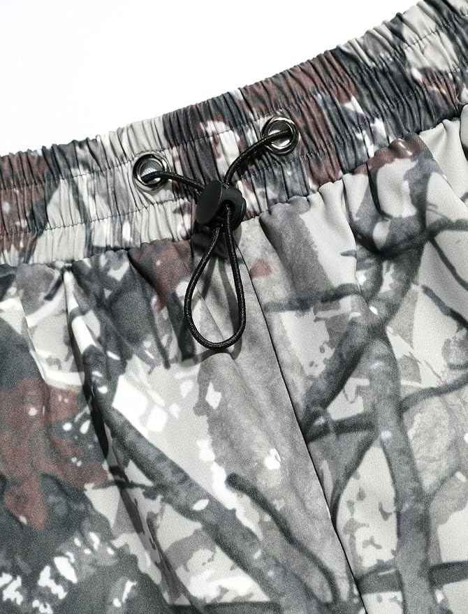 ZAFUL Men's Parachute Pants Casual Baggy Cargo Drawstring Trouser