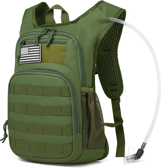 wotony Hydration Backpack with Water Bladder for Hiking Tactical Hydration Pack for Men Women Molle Water Backpack for Hiking