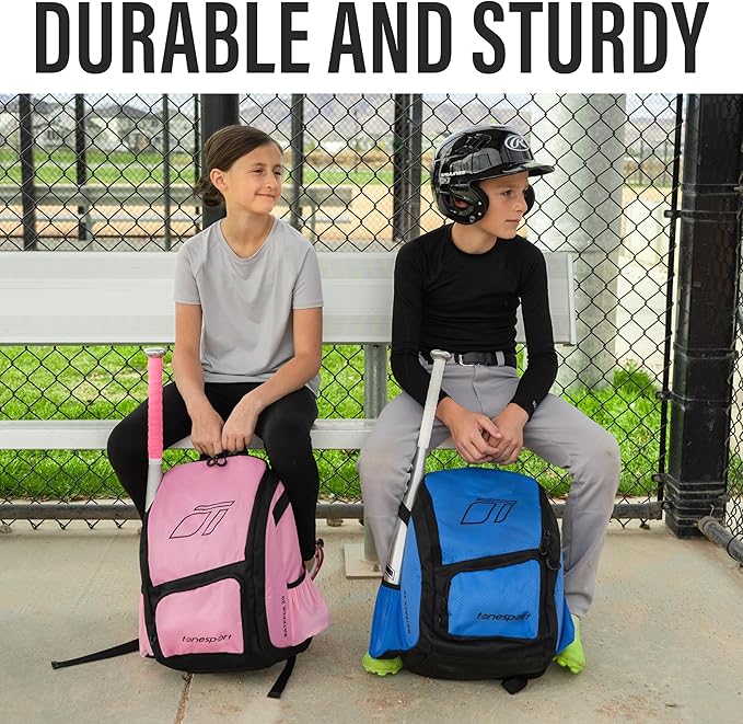 Baseball Bag - Backpack for Baseball, Softball, Tball - Adults & Youth Bat Bag