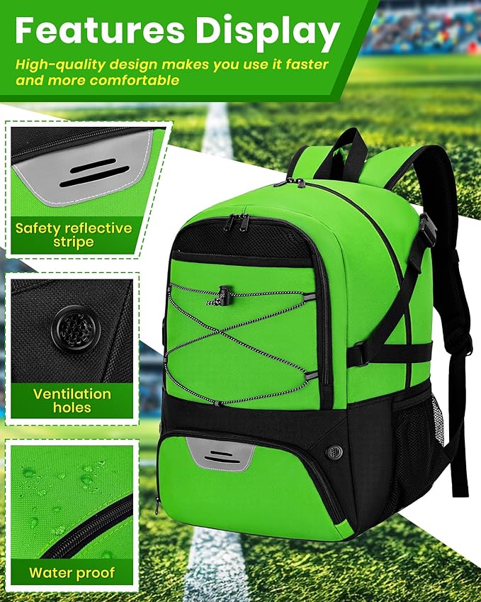 Basketball Backpack Large Sports Bag for Men&Youth,Gym Bag with Separate Ball & Shoes Compartment,Travel Bag for Basketball,Soccer,Volleyball