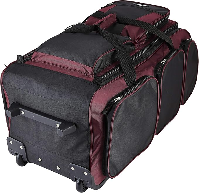 Travelers Club Xpedition 30 Inch Multi-Pocket Upright Rolling Duffel Bag