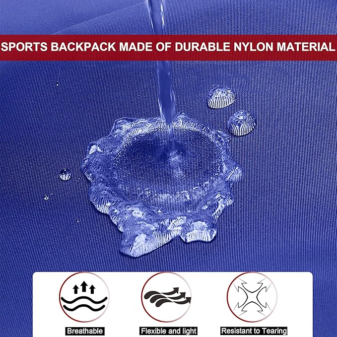 Basketball Backpack, 45 L Drawstring Sports Bag with Large Shoe Compartment and Wet Pockets for Women Men Gym Bag