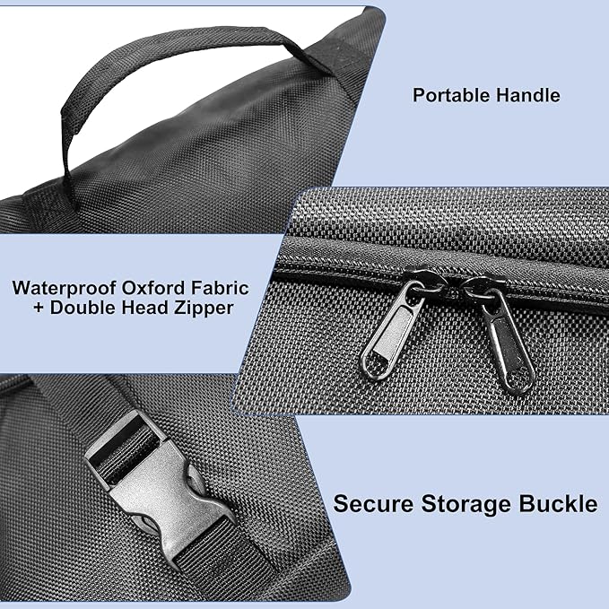 Hanging Camping Kitchen Organizer, Large Capacity Portable Storage Bag with Multi-Pockets, Water-Resistant Oxford Fabric for Outdoor Cooking, BBQ, Car Travel (Black)