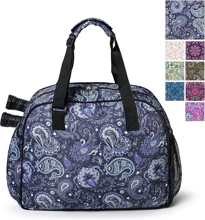 Boulder Bee Pickleball Bags, Premium Pickleball Tote Bag for Girls, Women’s Hand/Shoulder Gym Bag w Water Bottle Holder, with Pickleball Racquet/Paddle Holder