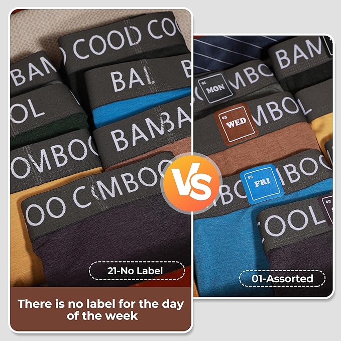 BAMBOO COOL Men's Ultra ComfortSoft Underwear, Moisture Wicking & Breathable No Ride Up Boxer Briefs with Fly, Multipack