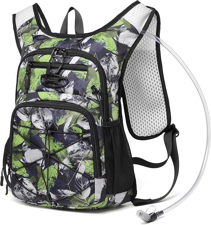 Wotony Lightweight Hydration Backpack with 2LOR 3LWater Bladder for Cycling Hiking Rave - Water Daypack for Men Women