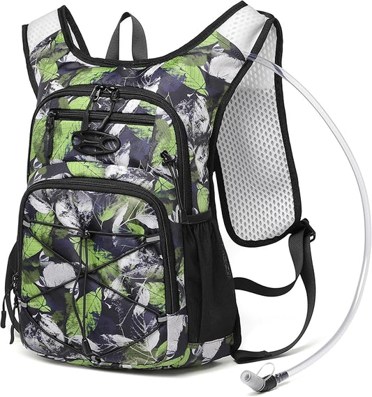 Wotony Lightweight Hydration Backpack with 2LOR 3LWater Bladder for Cycling Hiking Rave - Water Daypack for Men Women