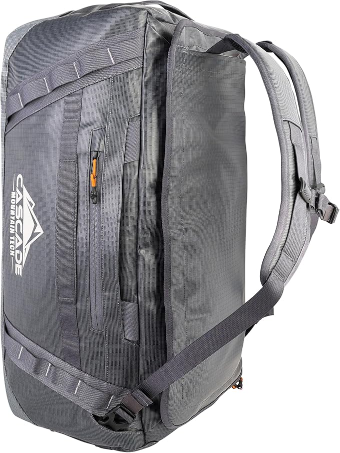 Cascade Mountain Tech 60L Duffle Bag, Convertible Travel Duffel Bag for Men Women, Water Resistant & Tear Resistant