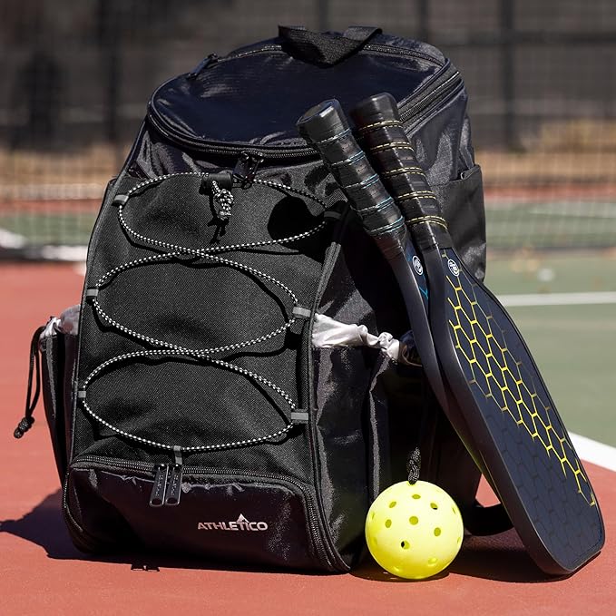 Athletico 35L Pickleball Backpack - Pickleball Bags for Men or Women Includes Pickleball Ball Holder