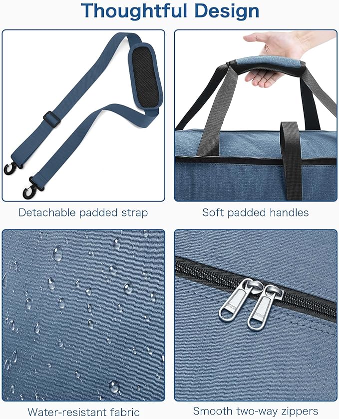 120L Foldable Waterproof Travel Duffel Bag for Men and Women with Shoe Compartment (Dark Blue, EXTRA LARGE, 120L)