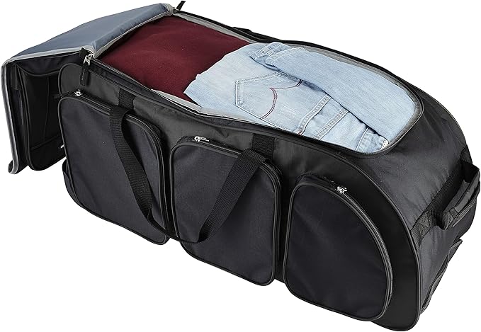 Travelers Club Xpedition 30 Inch Multi-Pocket Upright Rolling Duffel Bag