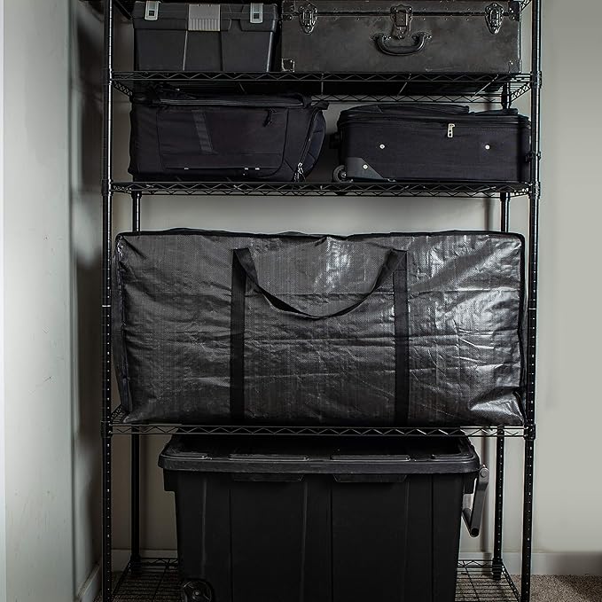 BAG-THAT! 68.5 GAL 2 Pack XXL Jumbo Extra Large Heavy Duty Stronger Handles Storage Bags Moving Totes Zippered Reusable Wrap Around Handle Storage Totes