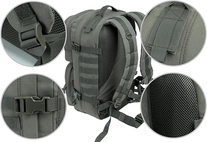 XMILPAX Tactical Backpack Military Survival Pack EDC Daypack Bag MOLLE for Camping Hiking Hunting Bugout Travel 25L