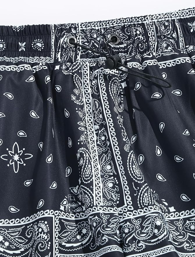 ZAFUL Men's Parachute Pants Casual Baggy Cargo Drawstring Trouser